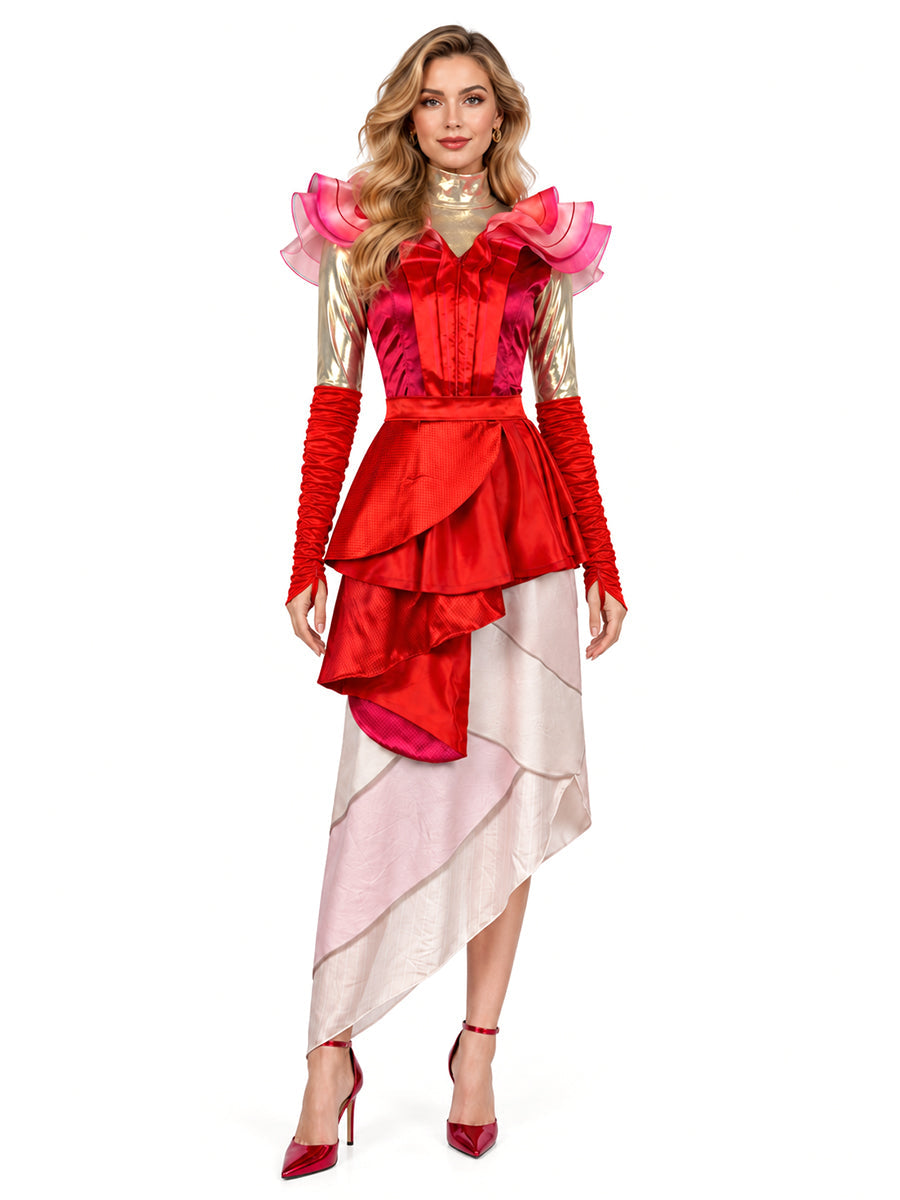 Women Girls Cosplay Costume Red Queen - Image 6