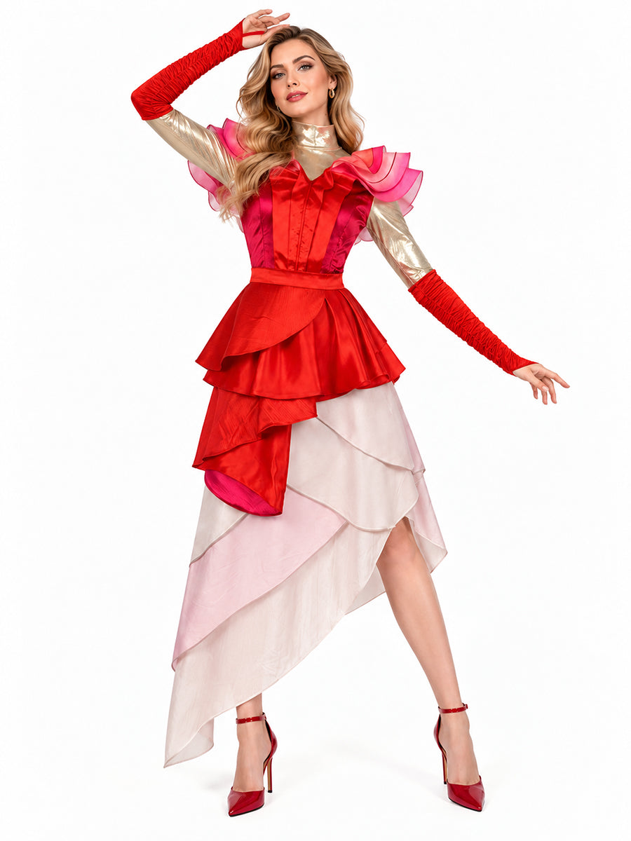Women Girls Cosplay Costume Red Queen - Image 7