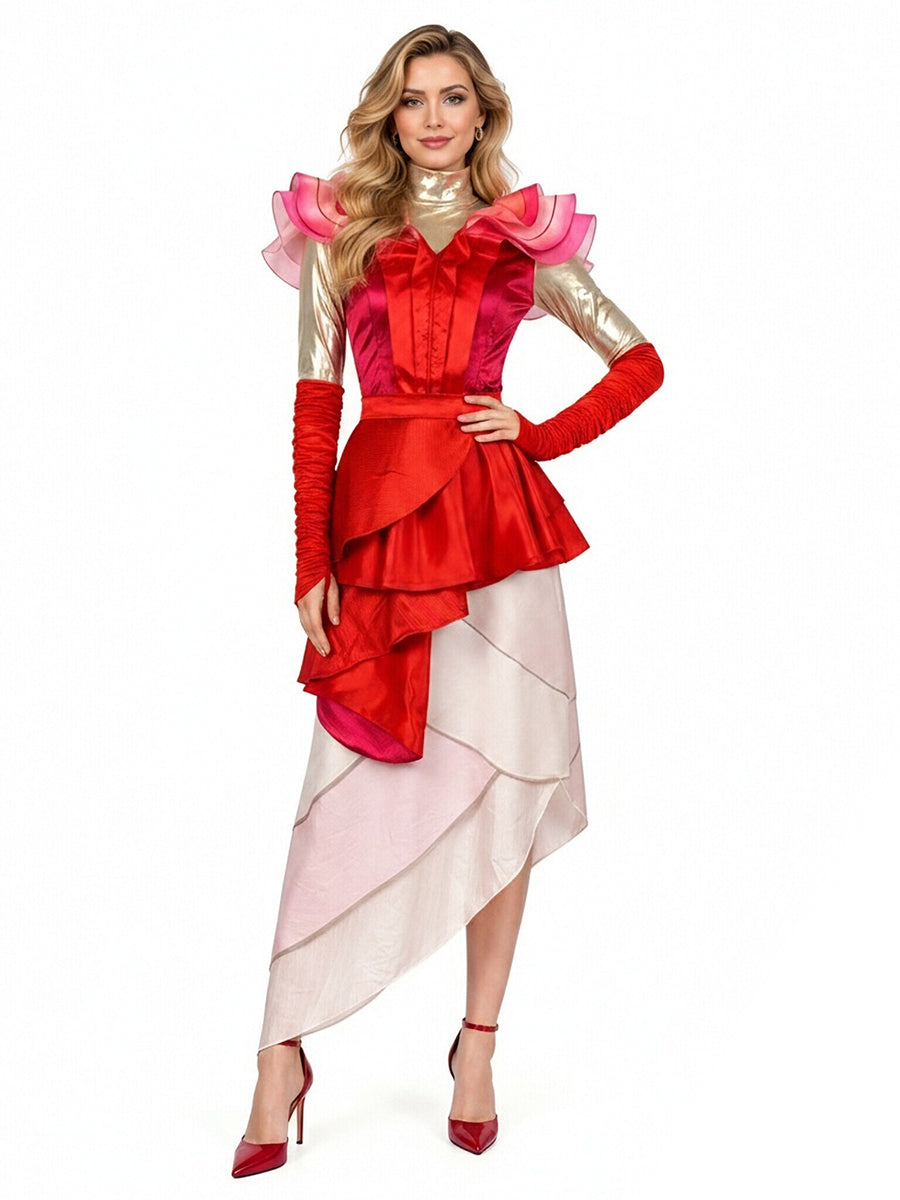 Women Girls Cosplay Costume Red Queen - Image 9