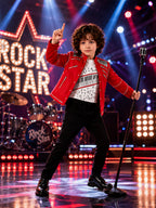 Kids Adult 3 Piece Pop King Costume - Image 6