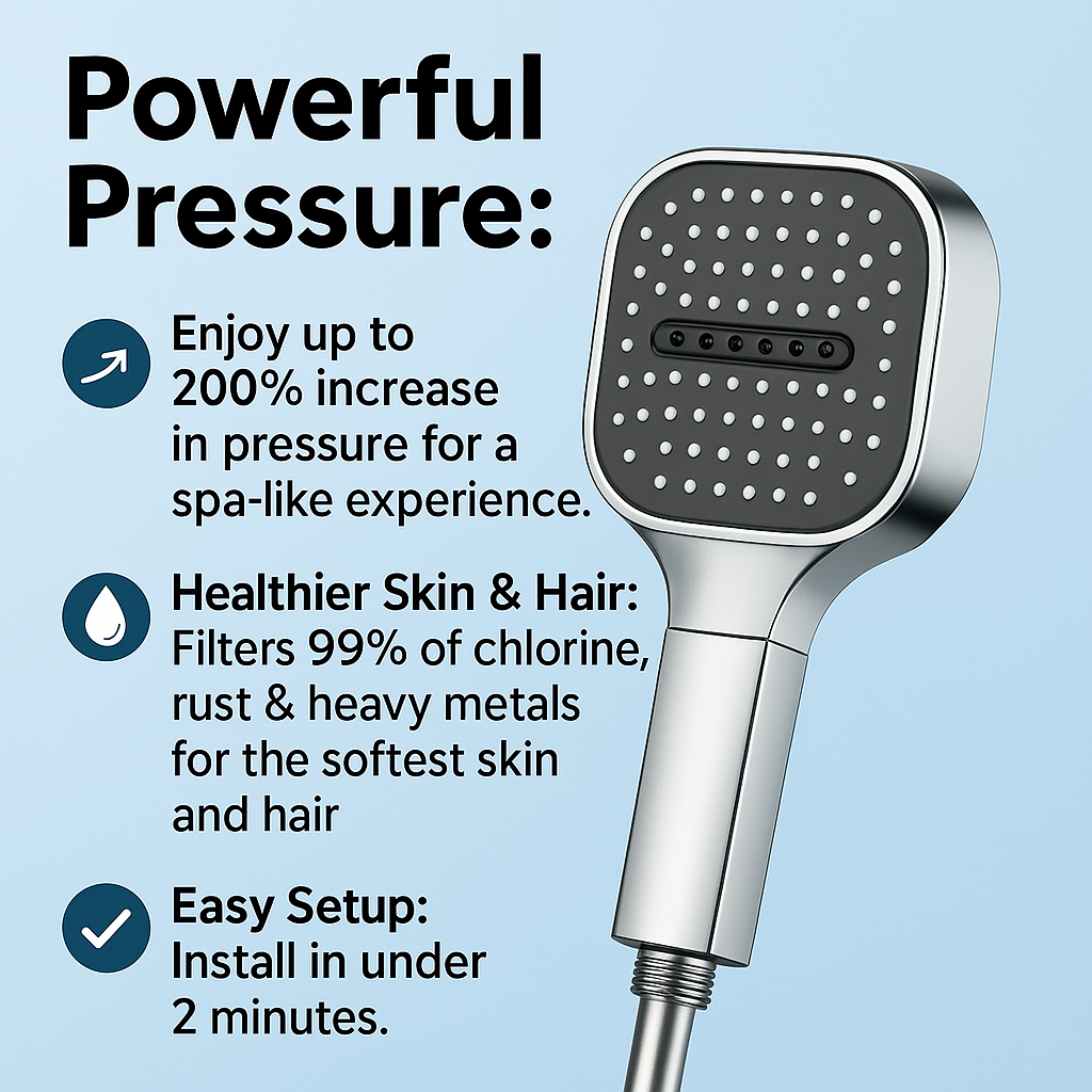 Filtered High Pressure Shower Head - Image 2