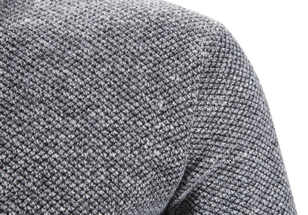 Men's Retro Stand-Up Zipper Collar Winter Sweater