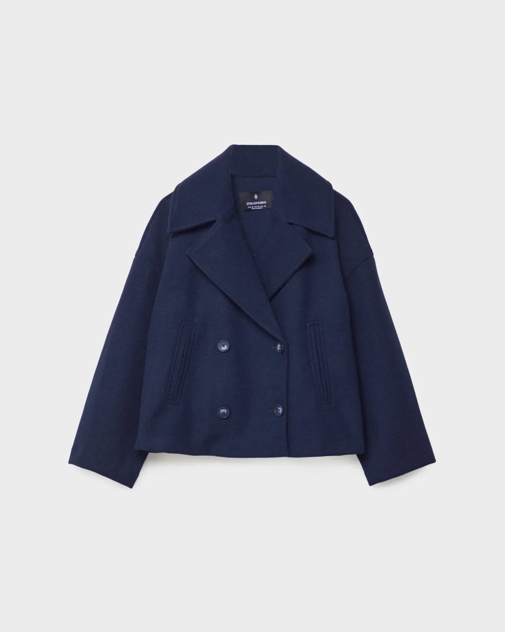 Veste chaude flatteuse à larges revers pour l’hiver pour femme
