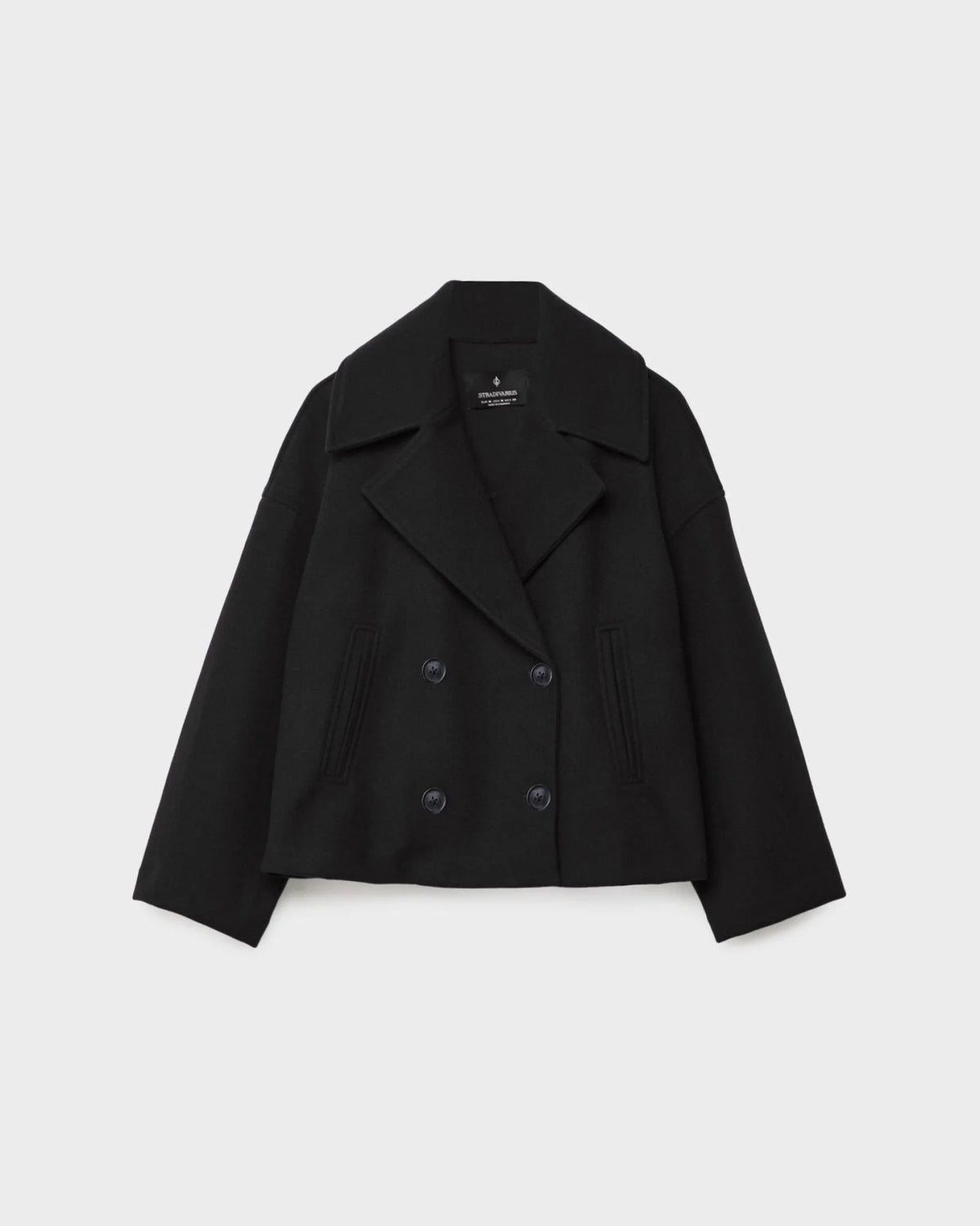 Women's Flattering Warm Jacket with Wide Lapels for Winter
