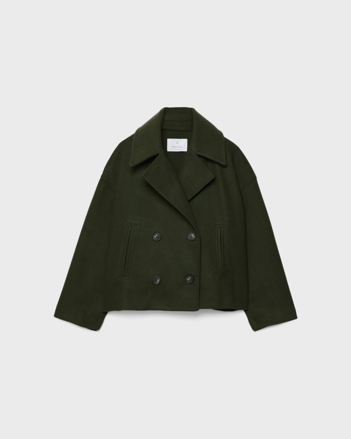 Women's Flattering Warm Jacket with Wide Lapels for Winter