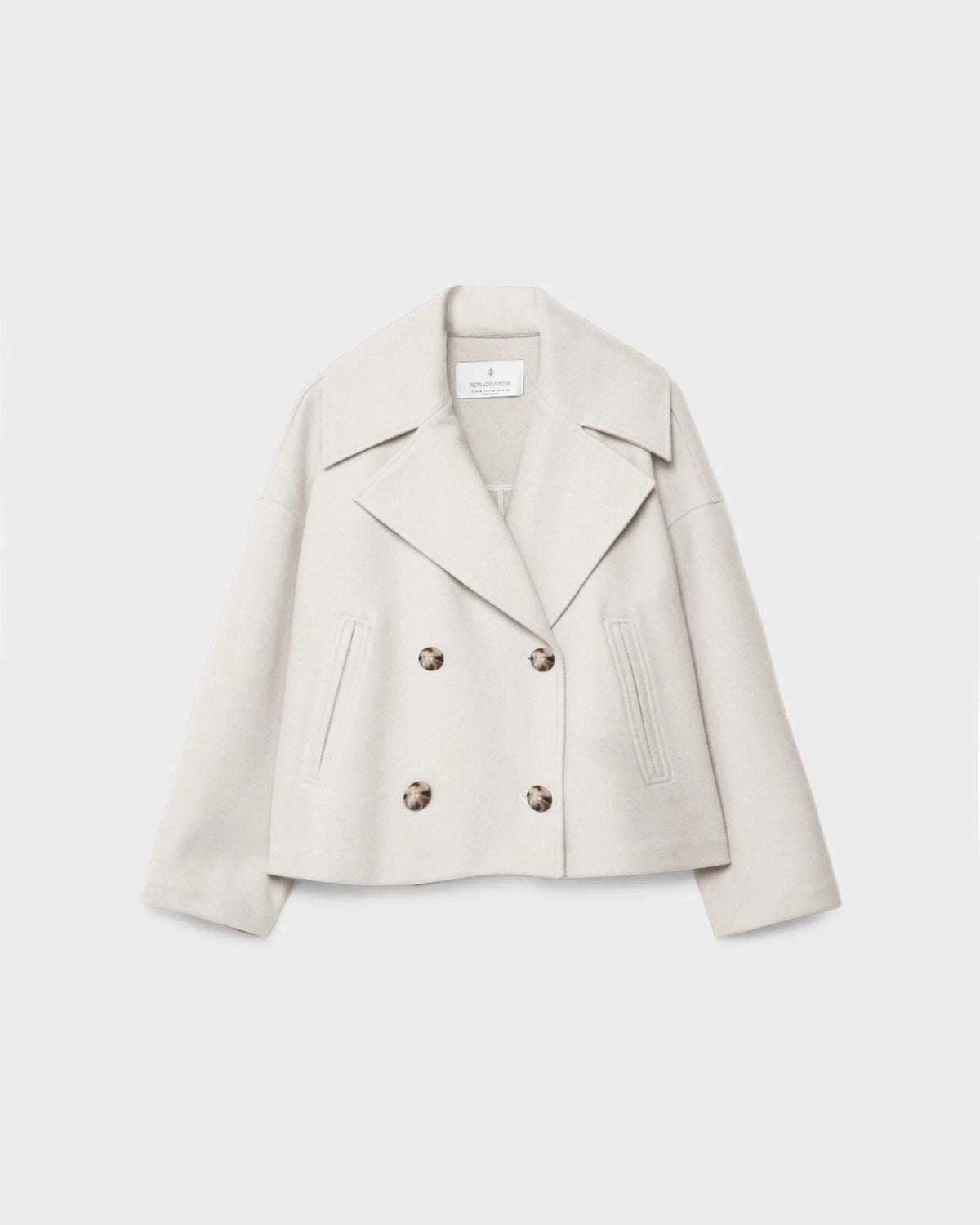 Women's Flattering Warm Jacket with Wide Lapels for Winter