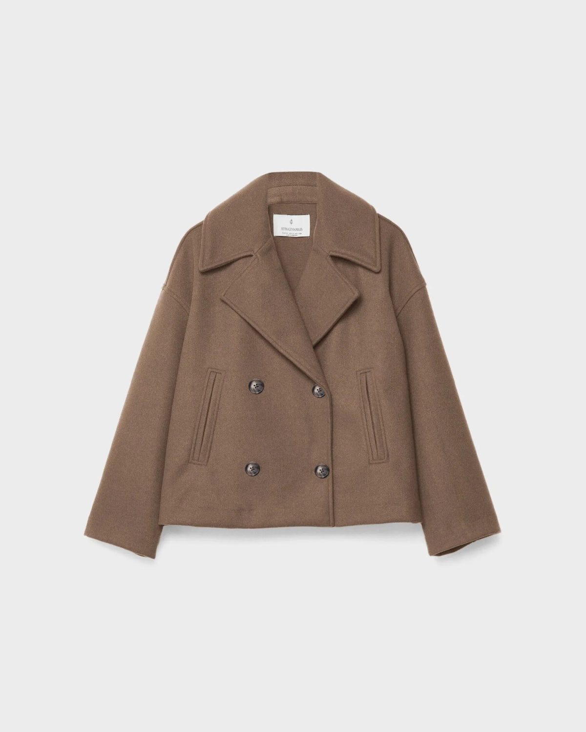 Women's Flattering Warm Jacket with Wide Lapels for Winter