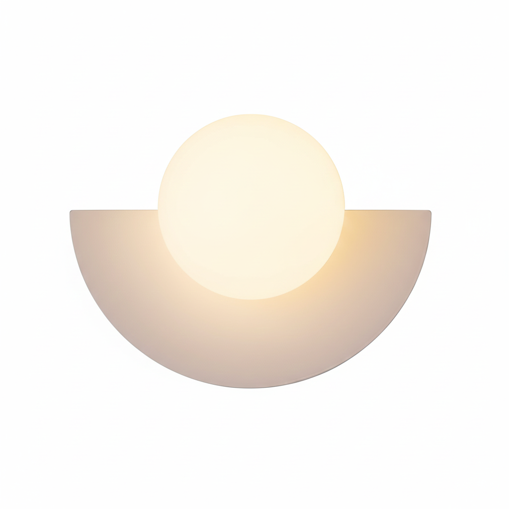 Naorena – Semicircle Wall Light With Round Shade - Image 7