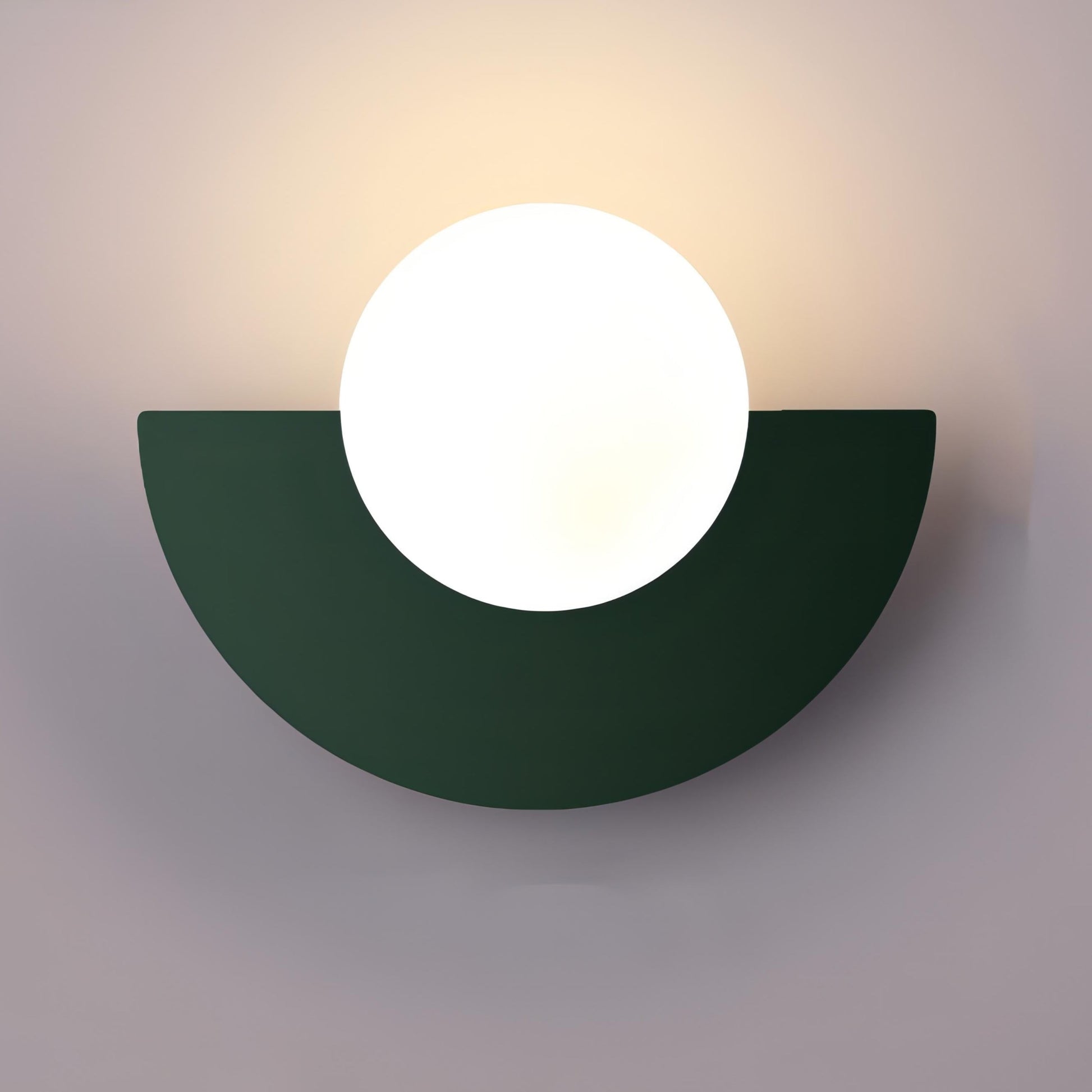Naorena – Semicircle Wall Light With Round Shade - Image 2