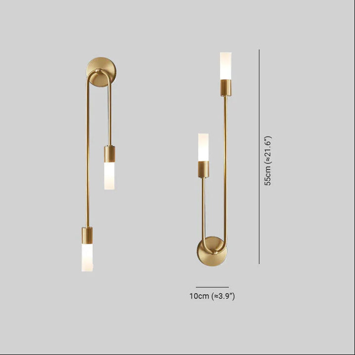 Mezara - Modern Gold LED Wall Sconce Set of 2 - Image 6