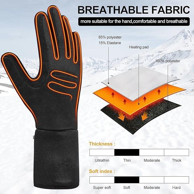 Heated Winter Gloves Rechargeable 3-Heat Settings for Cold Weather - Image 2