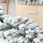 Snow Flocked Artificial Pine Christmas Garland Bendable Wire Core - Image 4