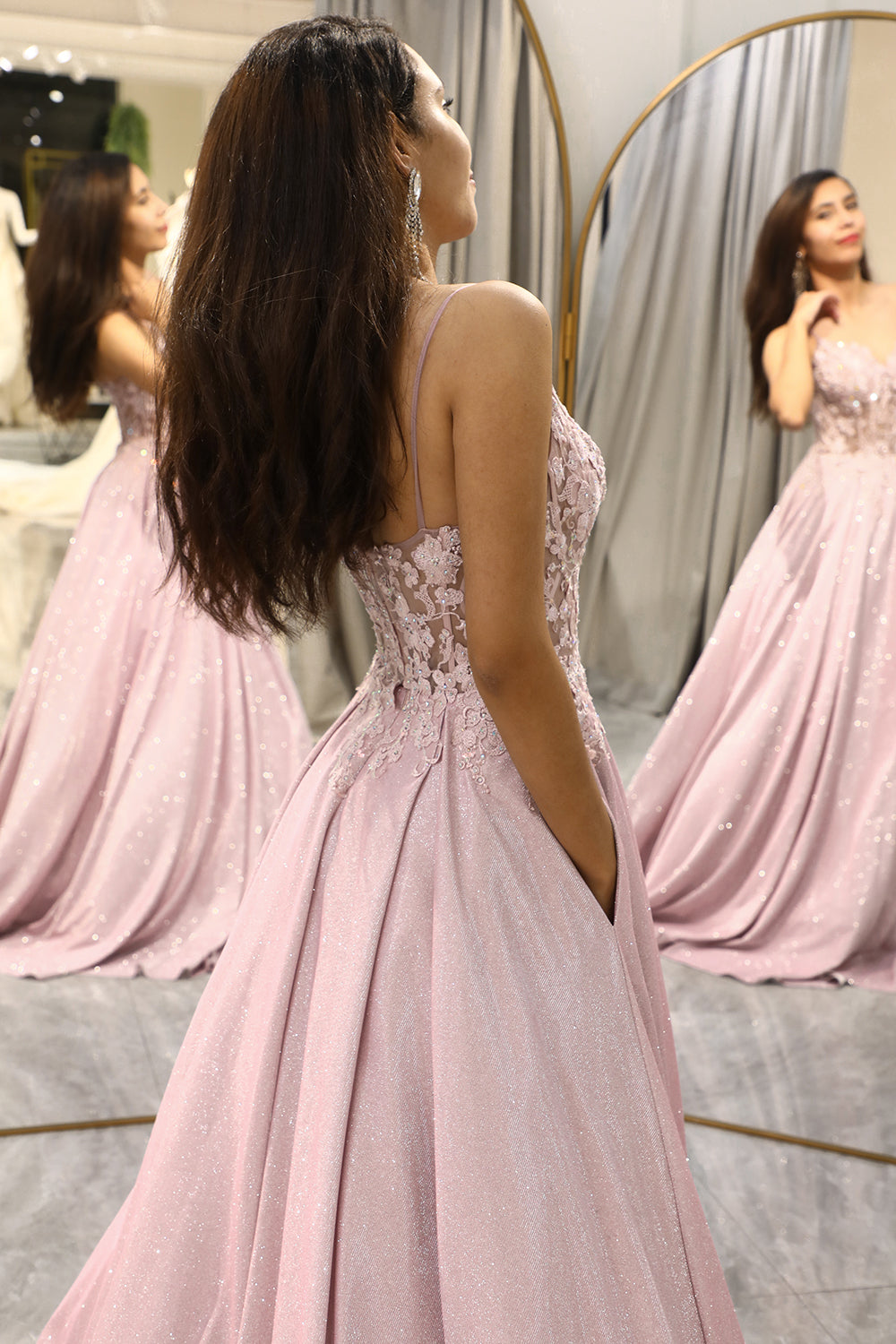 Women’s Classic Embellished Maxi Evening Wedding Guest Dresses