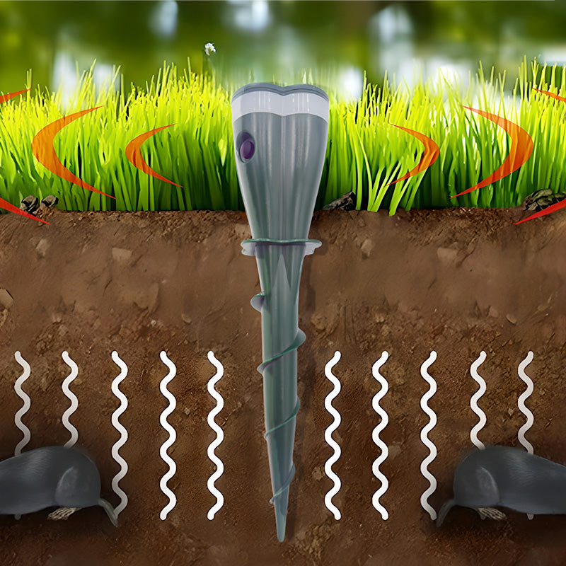Solar Mole Repellent Stakes Waterproof Gopher Vole Repeller Lawn - Image 5