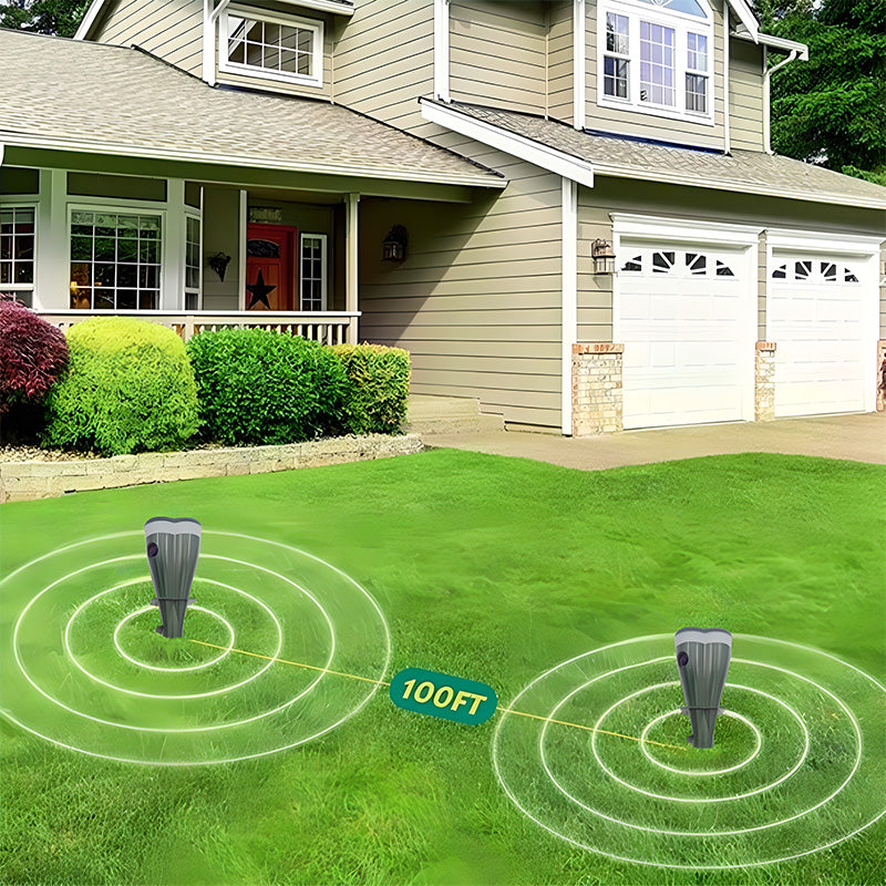 Solar Mole Repellent Stakes Waterproof Gopher Vole Repeller Lawn - Image 8
