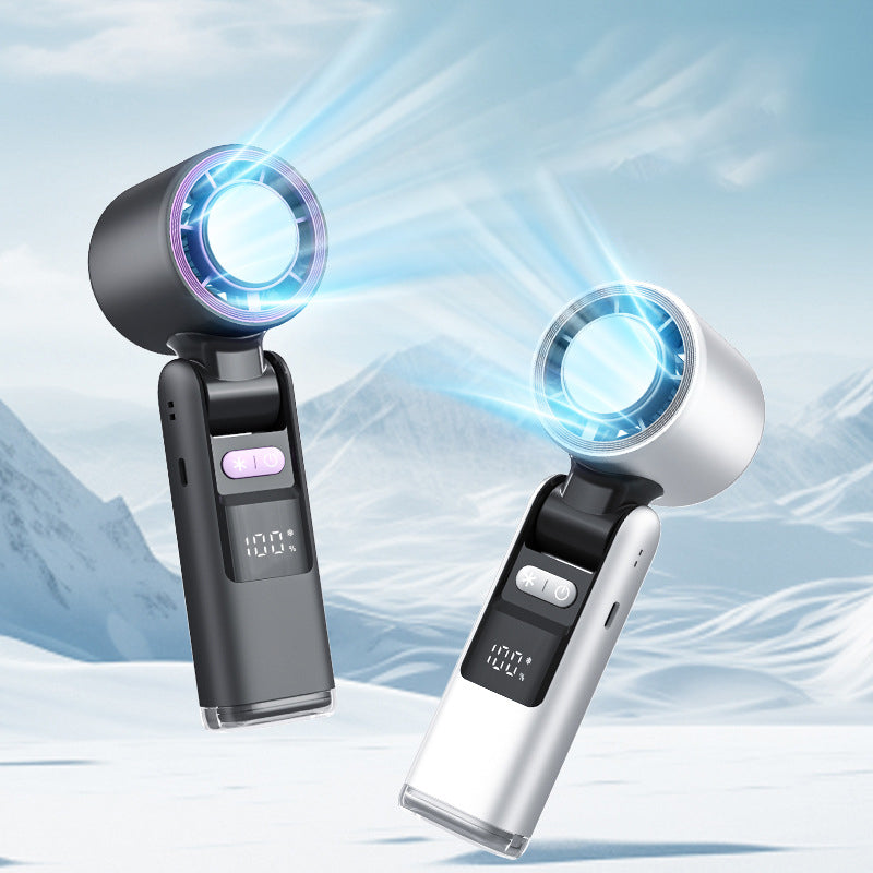 Portable Neck Fan Rechargeable Handheld Mini Ice Cooling Personal Fan - Image 2