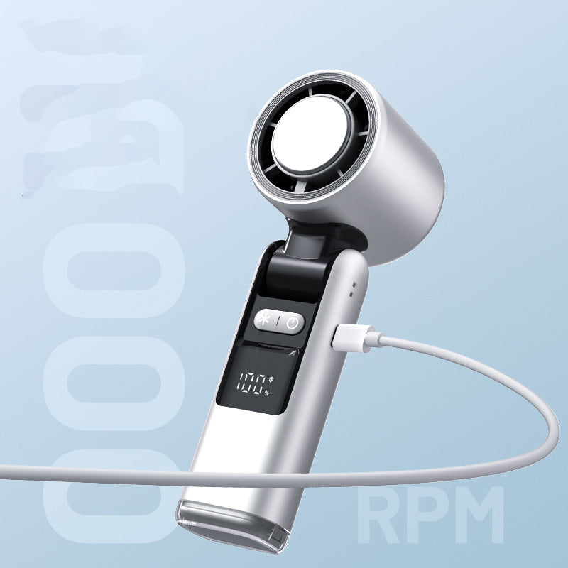 Portable Neck Fan Rechargeable Handheld Mini Ice Cooling Personal Fan - Image 4