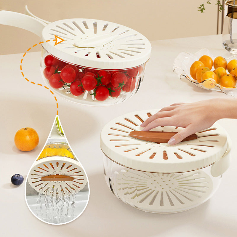 Berry Keeper Colander Fruit Storage Container Fridge Washing Bowl Strainer