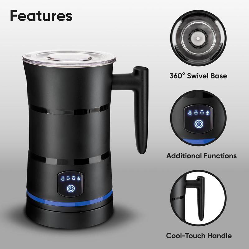 Electric Milk Frother Automatic Stainless Steel Hot Cold Foam Maker Steamer - Image 2