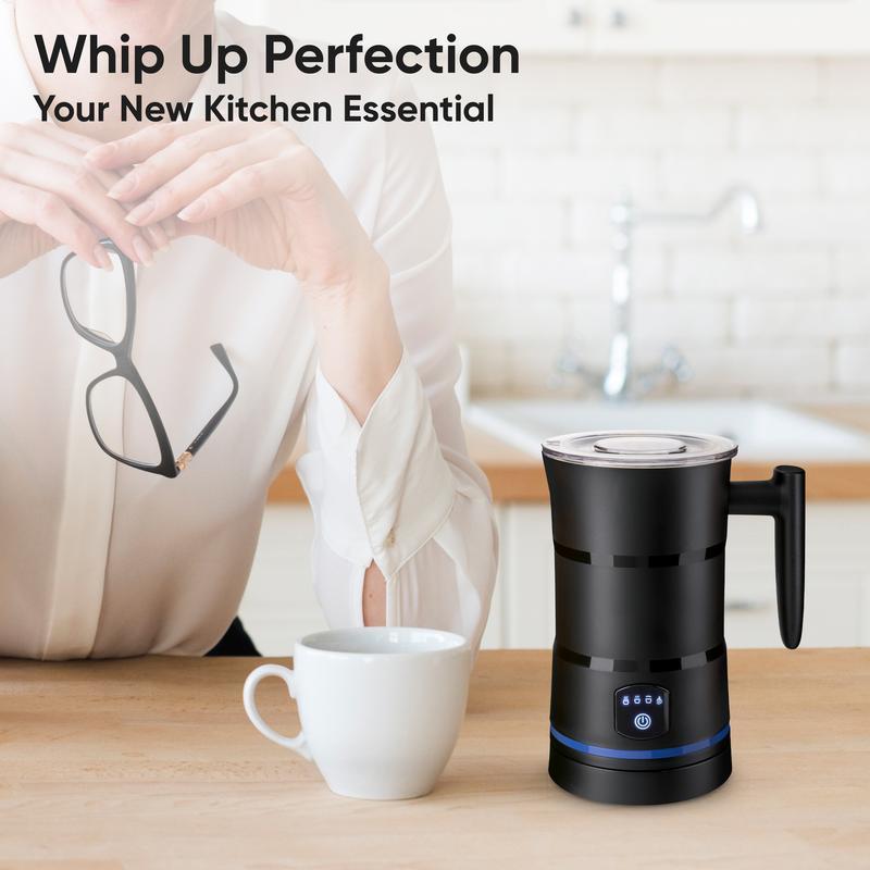 Electric Milk Frother Automatic Stainless Steel Hot Cold Foam Maker Steamer - Image 4