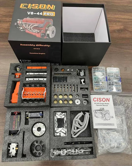 CNC Metal Mini V8 OHV Engine Model Kit Gas Powered