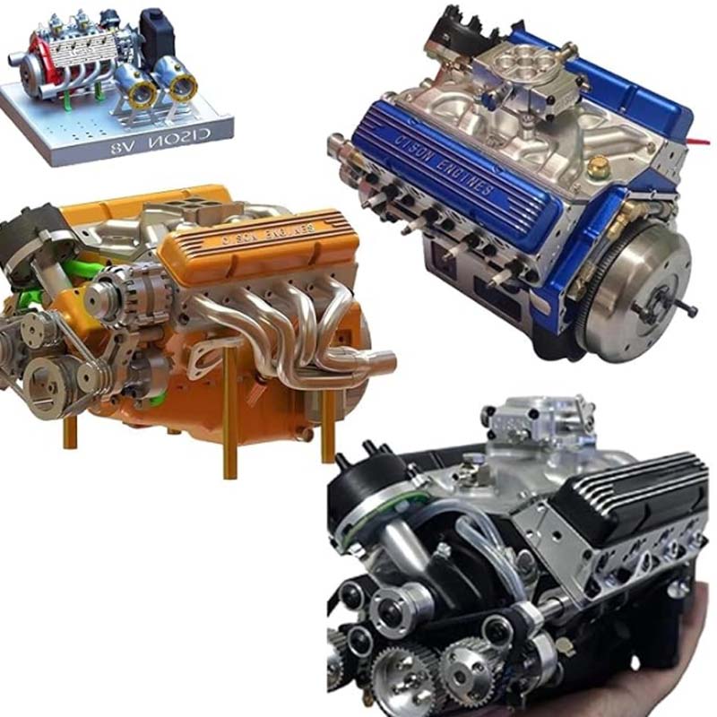CNC Metal Mini V8 OHV Engine Model Kit Gas Powered - Image 11