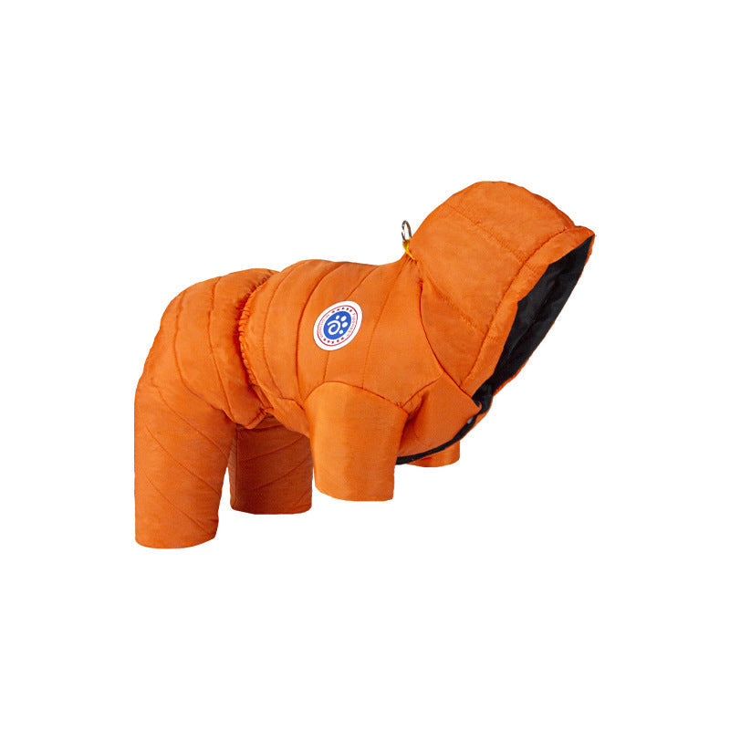 Dog Winter Coat Built-In Harness Fleece Lined Full Body Snowsuit Back Zipper - Image 10