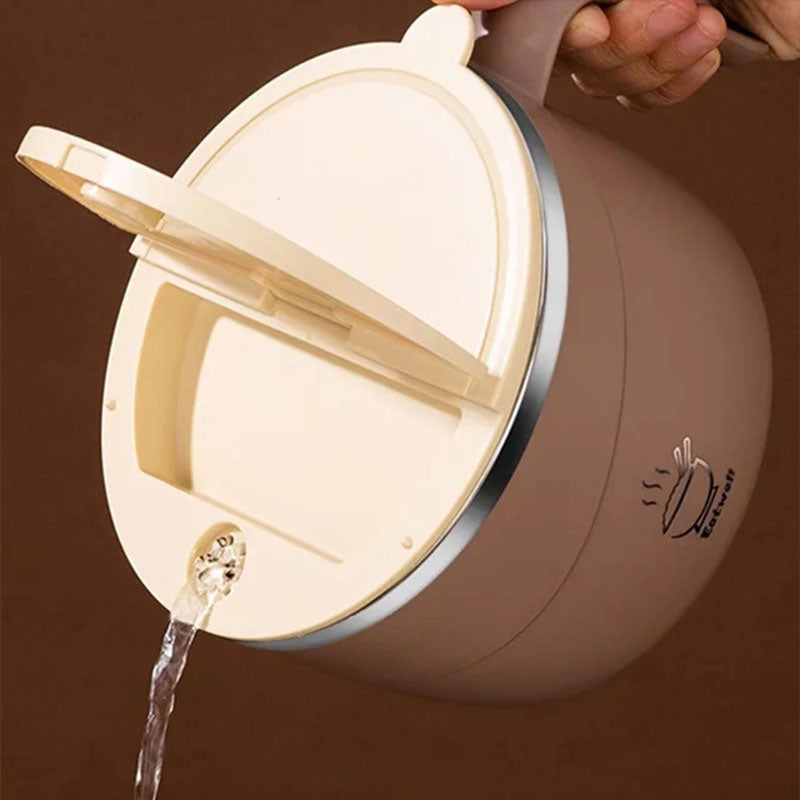 Stainless Steel Ramen Bowl Drain Lid Insulated Anti-Scald Handle 1200ml - Image 5