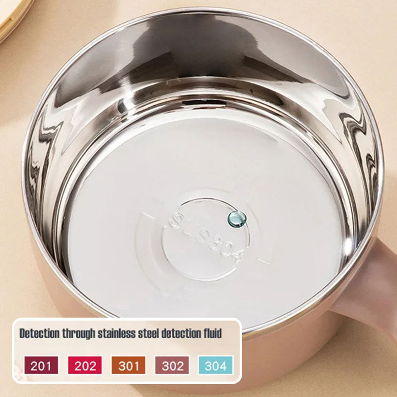 Stainless Steel Ramen Bowl Drain Lid Insulated Anti-Scald Handle 1200ml - Image 6
