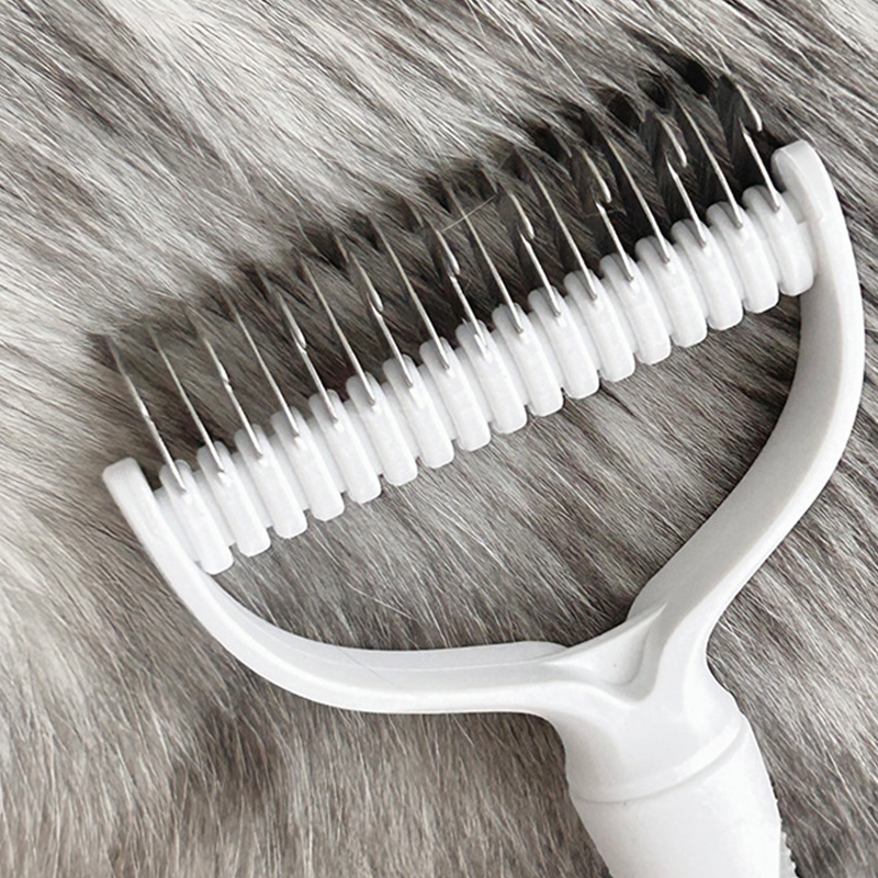 Dog Dematting Tool Undercoat Rake Deshedding Comb Cats Dual Sided - Image 3