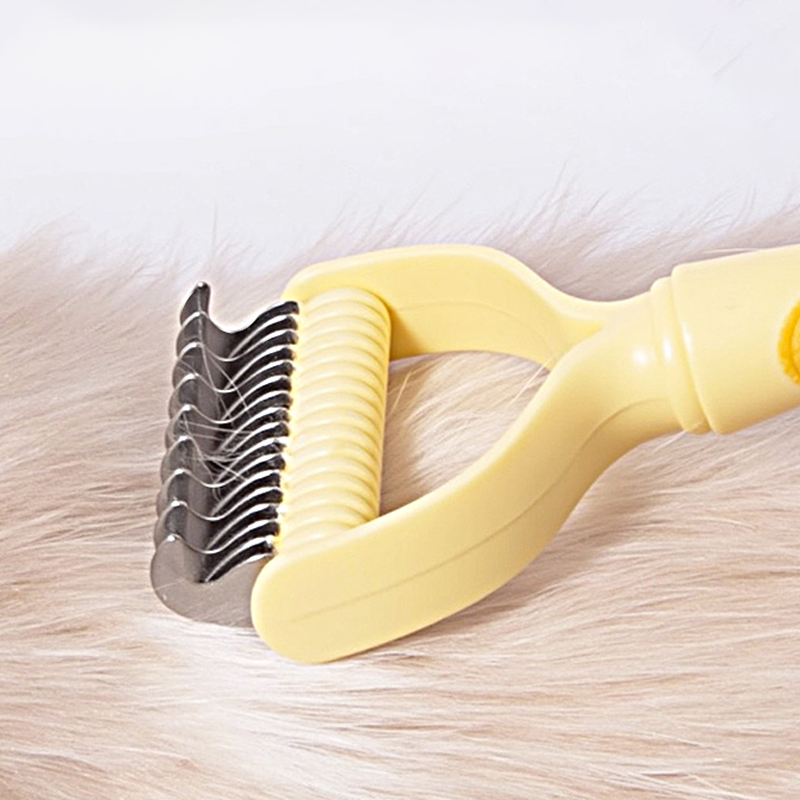 Dog Dematting Tool Undercoat Rake Deshedding Comb Cats Dual Sided - Image 4
