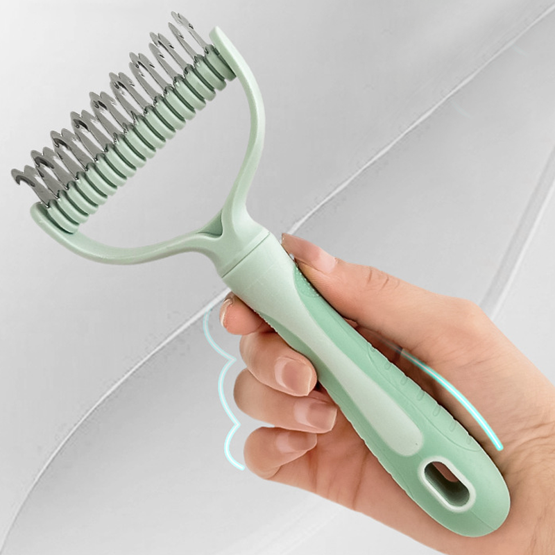 Dog Dematting Tool Undercoat Rake Deshedding Comb Cats Dual Sided - Image 5
