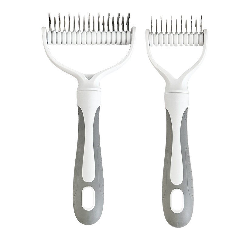 Dog Dematting Tool Undercoat Rake Deshedding Comb Cats Dual Sided - Image 18