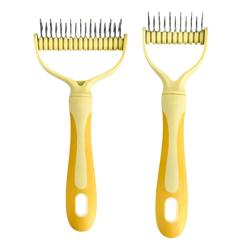Dog Dematting Tool Undercoat Rake Deshedding Comb Cats Dual Sided - Image 20