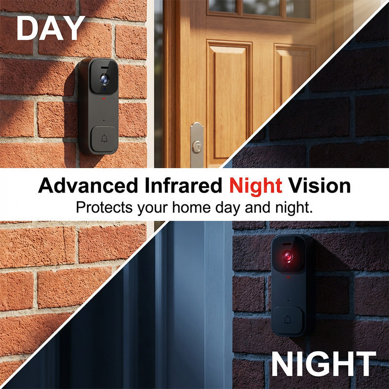 Smart Video Doorbell Camera 4.3" Monitor Two-Way Audio Night Vision - Image 4