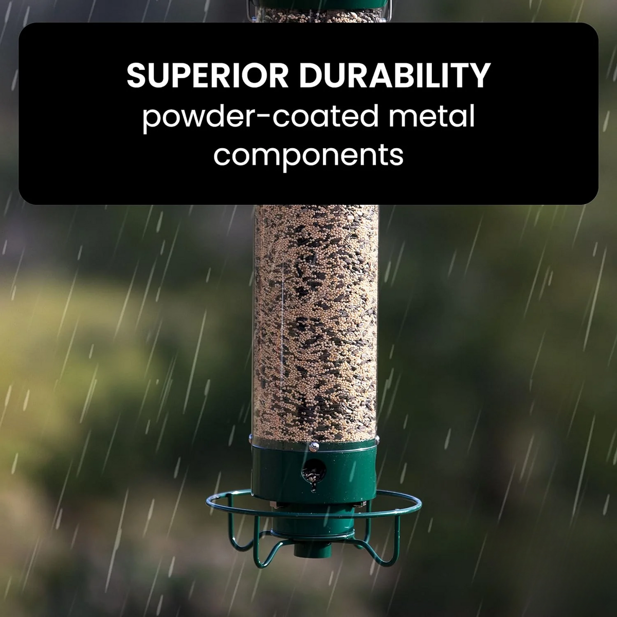 Tube Squirrel Proof Bird Feeder Weight Activated Spinning Perch - Image 9