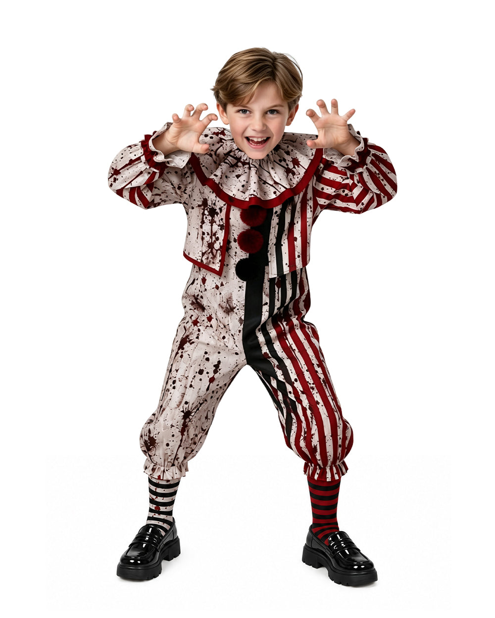 Adult Clown Costume Striped - Image 5