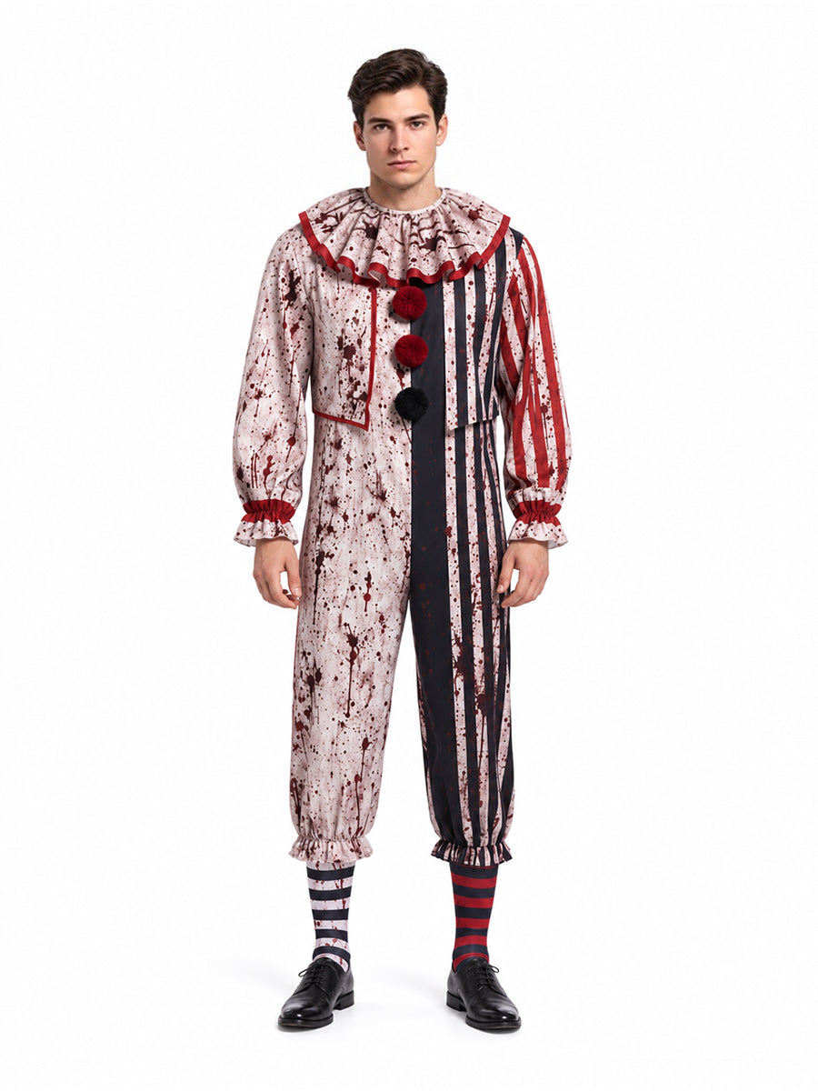 Adult Clown Costume Striped - Image 6