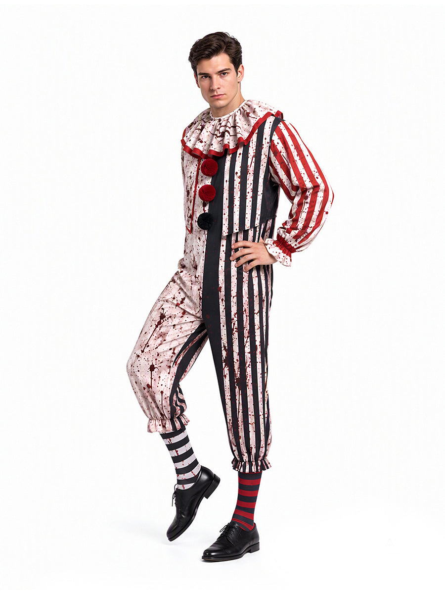 Adult Clown Costume Striped - Image 7