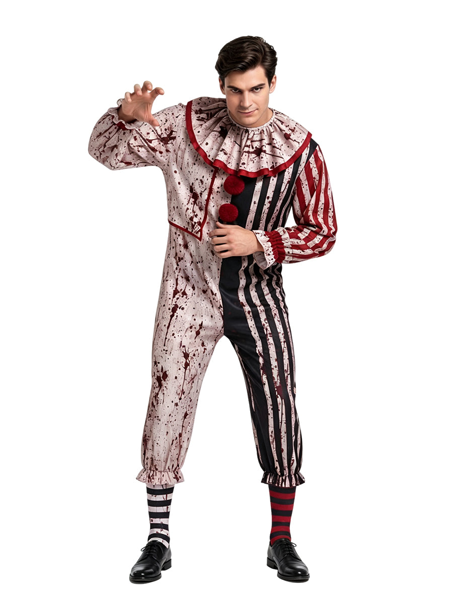 Adult Clown Costume Striped - Image 9