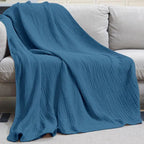 Cotton Muslin Throw Blanket Lightweight - Image 7