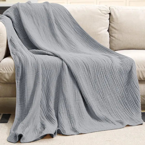 Cotton Muslin Throw Blanket Lightweight - Image 10
