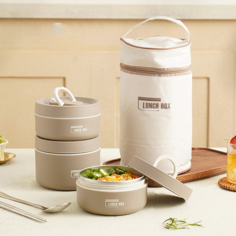 Insulated Thermal Steel Lunch Box for Hot Food with Leakproof Lid