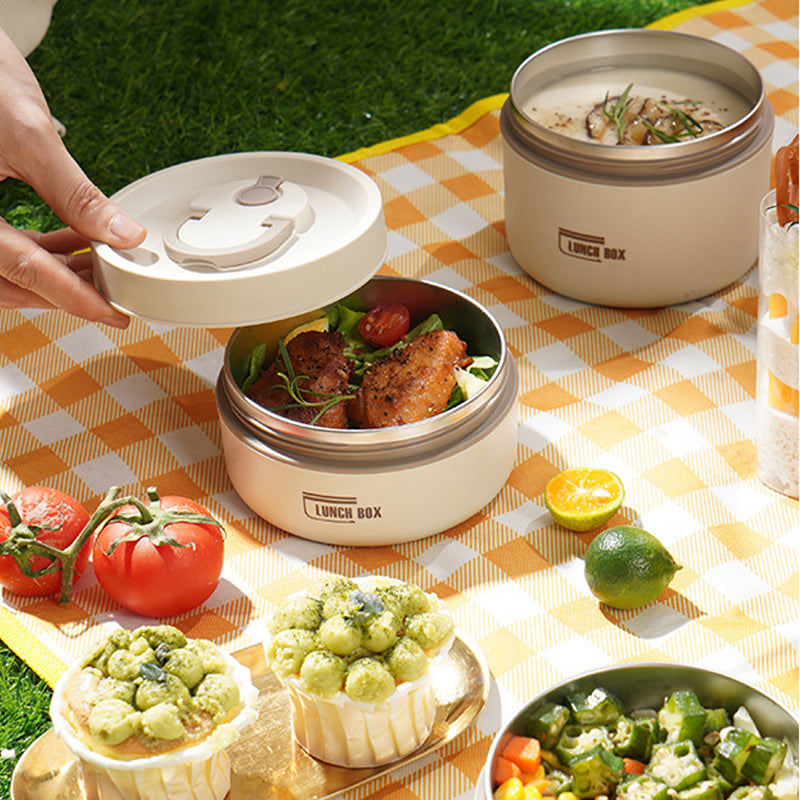 Insulated Thermal Steel Lunch Box for Hot Food with Leakproof Lid