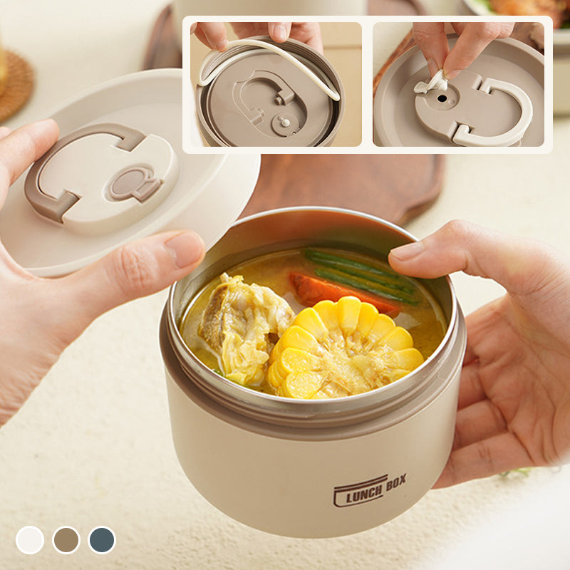 Insulated Thermal Steel Lunch Box for Hot Food with Leakproof Lid