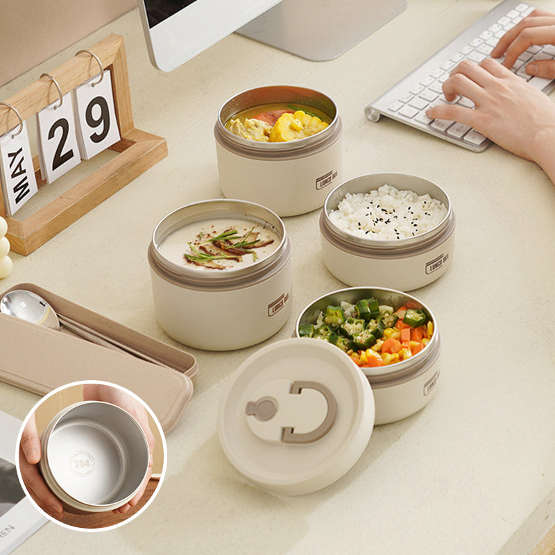 Insulated Thermal Steel Lunch Box for Hot Food with Leakproof Lid