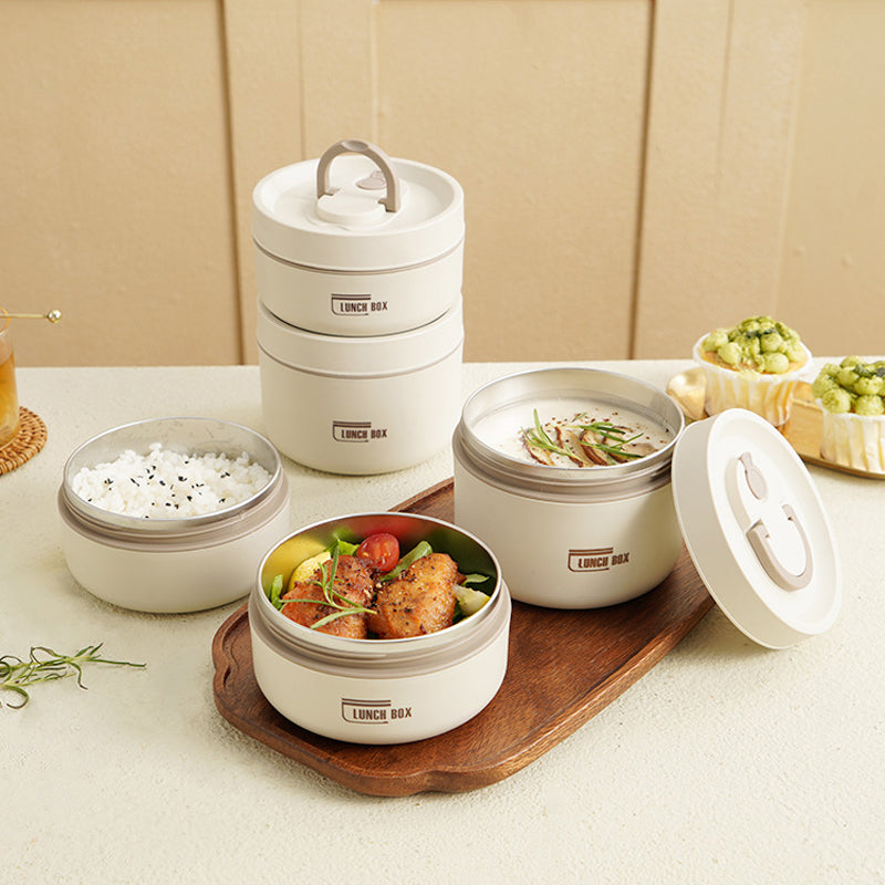 Insulated Thermal Steel Lunch Box for Hot Food with Leakproof Lid