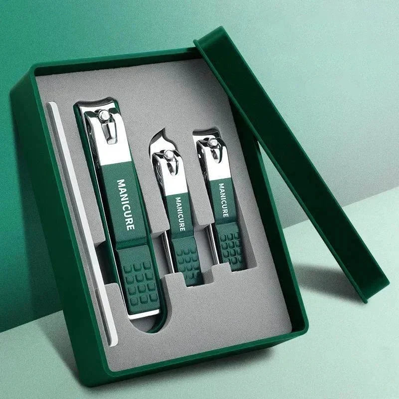 Stainless Steel Toenail Clipper Set Anti Splash Catcher