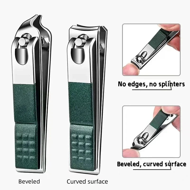 Stainless Steel Toenail Clipper Set Anti Splash Catcher - Image 3