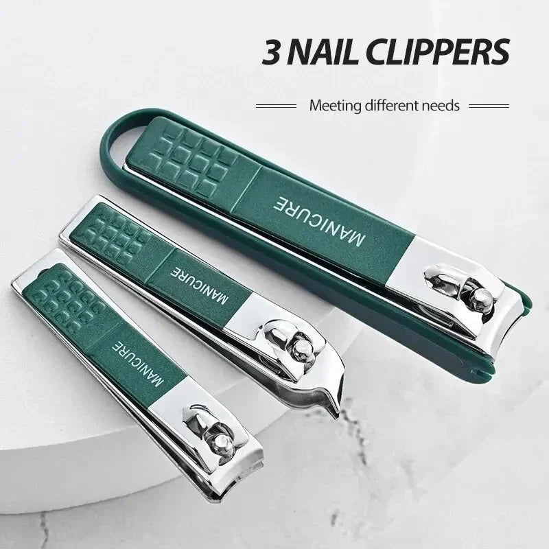 Stainless Steel Toenail Clipper Set Anti Splash Catcher - Image 5